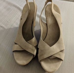 Never Worn Ugg Beige Slingback Suede